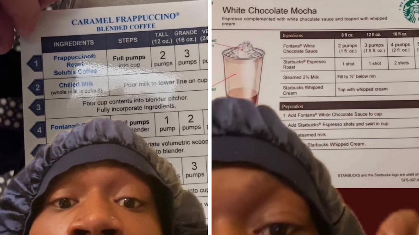 fired starbucks employees upload drink menu to the internet