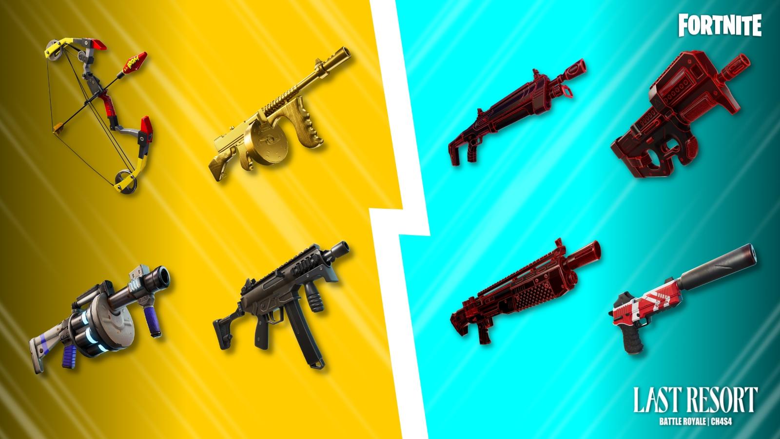 Mythic and Exotic Weapons in Fortnite Chapter 4 Season 4