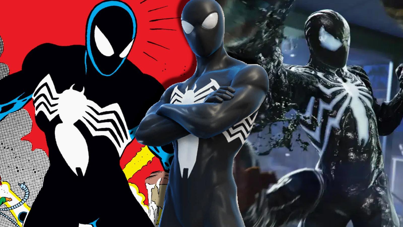 Spider-Man's black suit throughout history