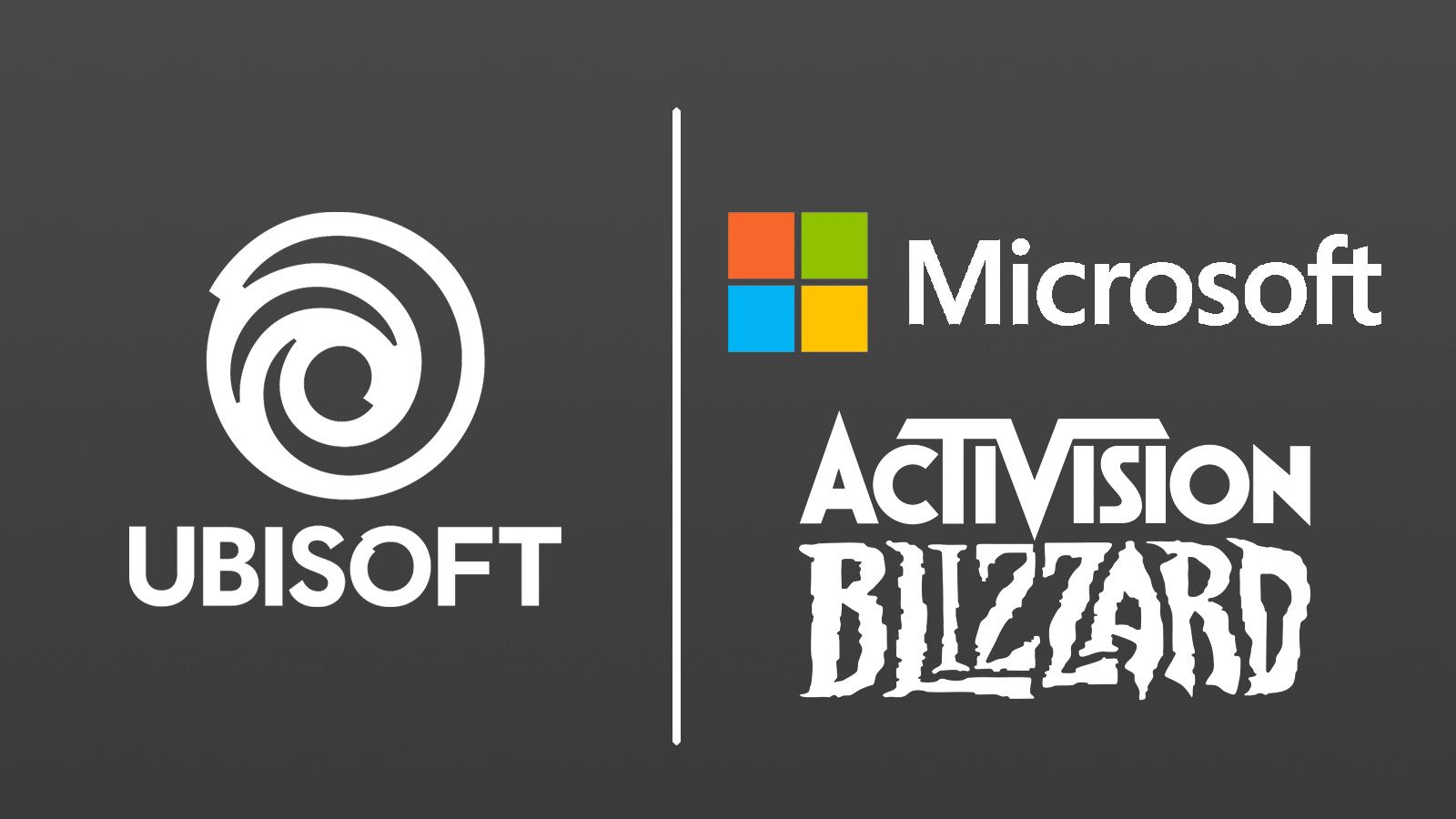 ubisoft, microsoft and activision blizzard logos